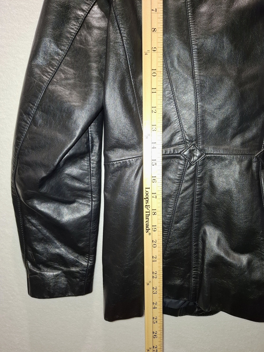 Vintage 80's Wilson Black Leather Tailored Jacket - Picture 4 of 14